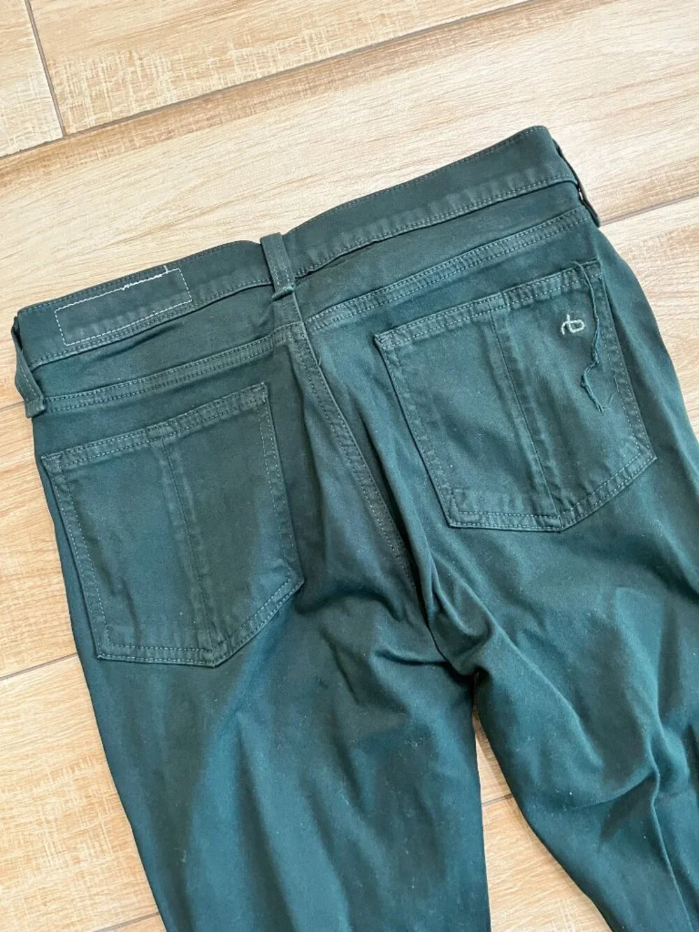 Womens Rag & Bone Dark Green Legging Jeans - 28